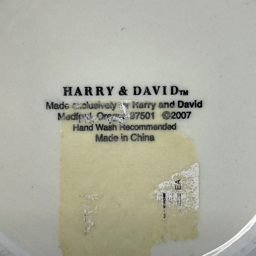 Harry David‎ Embossed Pitcher Serving Bowl 2007 Painted Fall Fruit Thanksgiving